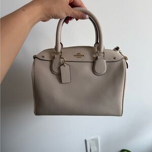 Coach Taupe Leather Satchel